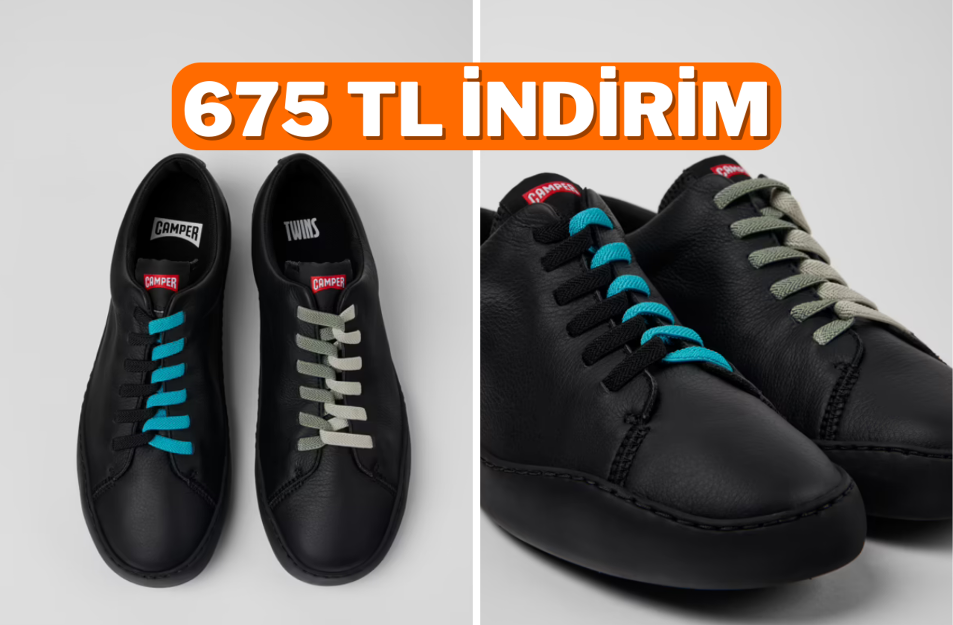 Adım attıkça mutlu eden o ayakkabı! Camper Twins Spor Ayakkabı indirime girdi