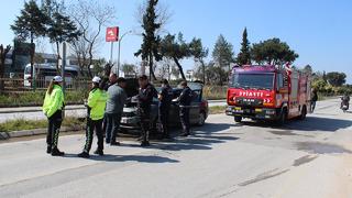 Aydın'da korkutan anlar! Seyir halindeyken araç birden duman aldı, itfaiye müdahale etti