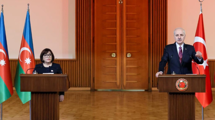 TBMM Başkanı Kurtulmuş, Azerbaycan Milli Meclisi Başkanı ile görüştü