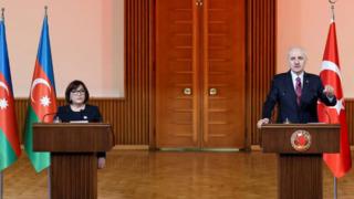 TBMM Başkanı Kurtulmuş, Azerbaycan Milli Meclisi Başkanı ile görüştü