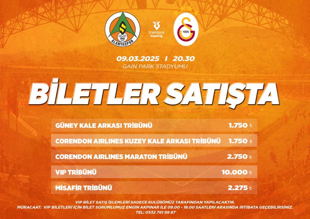 Alanyaspor-Galatasaray maçının bilet fiyatları tepki çekti! Fenerbahçe maçı daha ucuzdu... 1