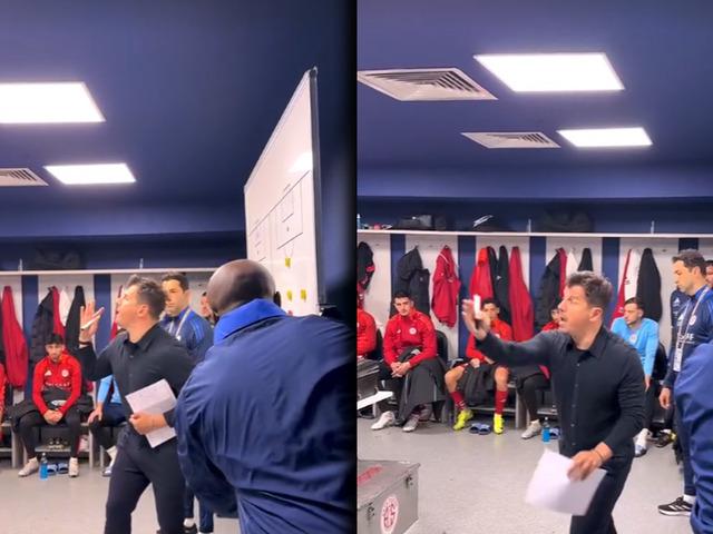 Emre Belözoğlu'nun Fenerbahçe maçı öncesi soyunma odası görüntüleri ortaya çıktı! Takımını son ana kadar motive etti ancak...