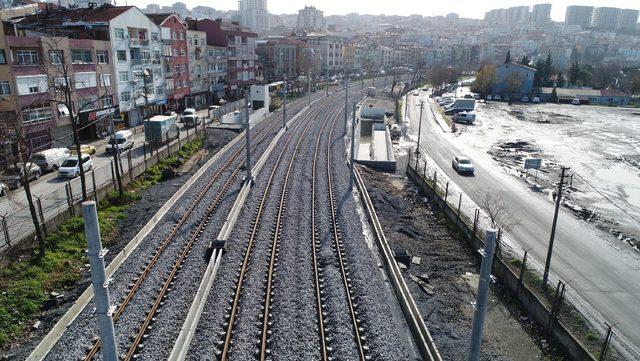 Halkalı-Sirkeci tren hattındaki son durum havadan görüntülendi