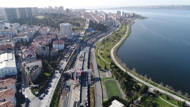 Halkalı-Sirkeci tren hattındaki son durum havadan görüntülendi