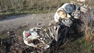 Ordu'da yoldan çıkan beton mikseri kağıt gibi ezildi: 1 yaralı!