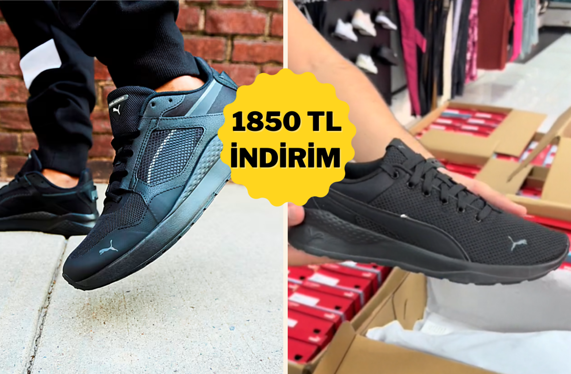 Şıklık, esneklik ve konfor! Puma Anzarun Grid Spor Ayakkabı yarı fiyatına düştü