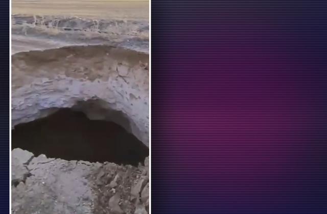 Aksaray'da 10 metre derinliğinde obruk oluştu
