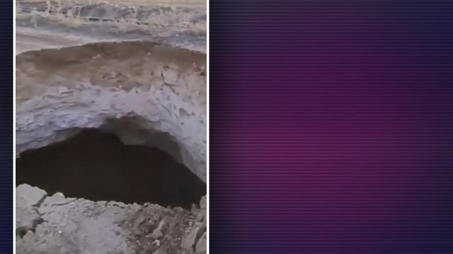 Aksaray'da 10 metre derinliğinde obruk oluştu