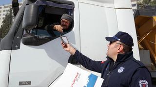 Kahramanmaraş'ta hafriyat kamyonlarına denetim