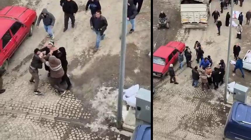 Yardım dağıtımında kavga