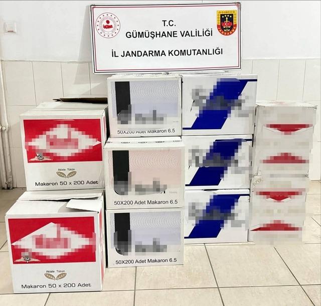 Gümüşhane'de 370 bin adet boş makaron ele geçirildi
