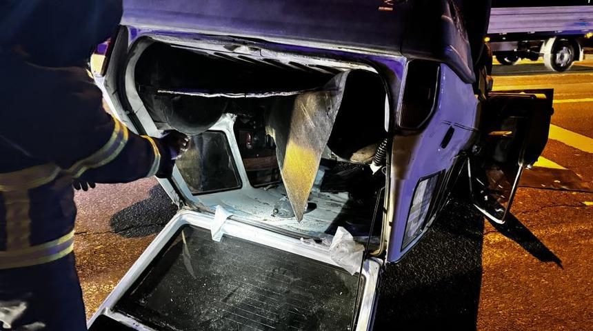 Ordu’da arızalanan otomobil takla attı