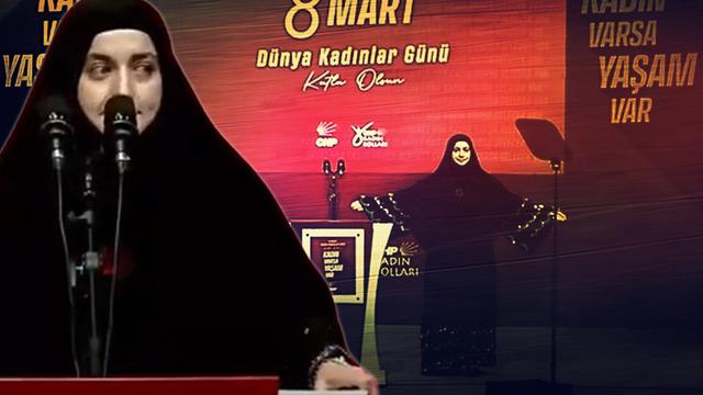 Adıyaman'daki 8 Mart etkinliğinde dikkat çeken konuşma: Bugün bu tesettürümle ve ben CHP'liyim