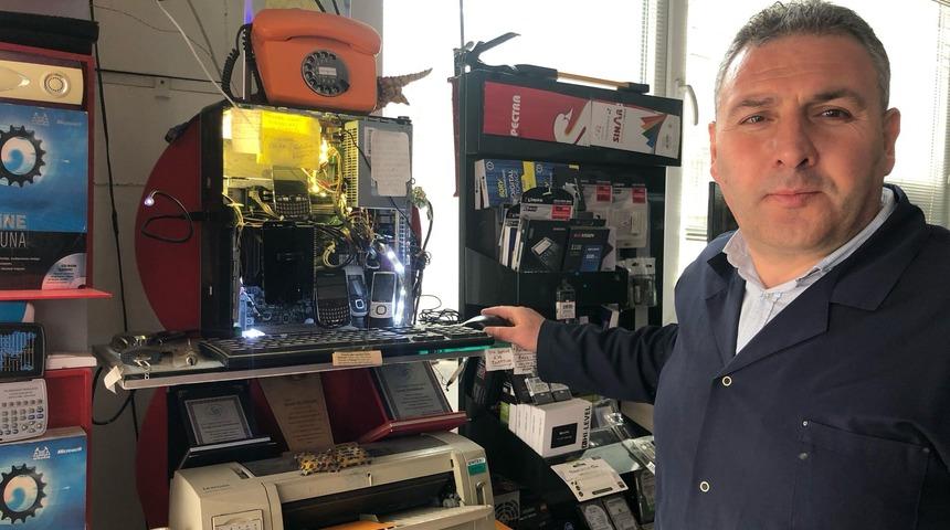 Birçok işini aynı anda yapıyor! Eskişehir'de esnafın ilginç makinesi dikkat çekti