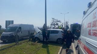 Aydın’da otomobil refüje çıktı: 1 yaralı