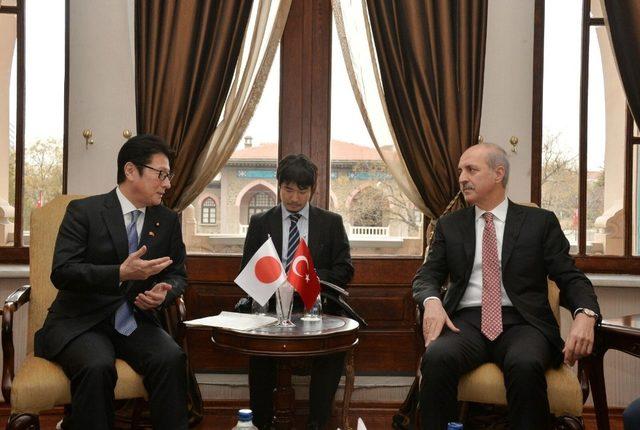 Bakan Kurtulmuş, Japonya Devlet Bakanı Matsuyama ile bir araya geldi