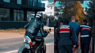 Motosikletli şahsın skandal hareketi cezasız kalmadı! Bakan Yerlikaya duyurdu: