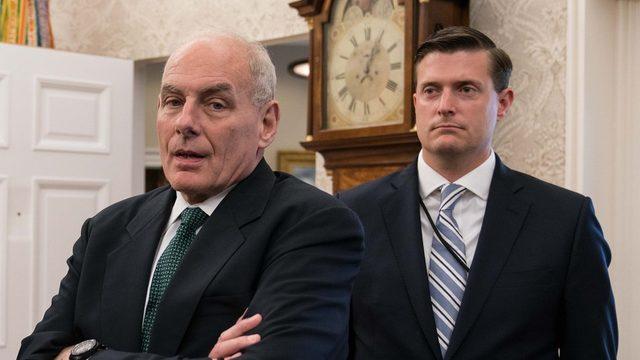 John Kelly (Solda) ve Rob Porter (Sağda)