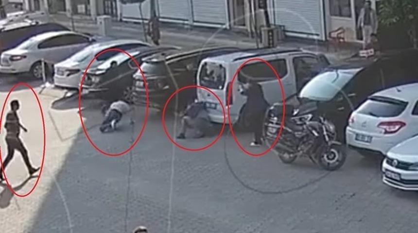 Saldırıya uğrayan eşini tabancayla korumaya çalıştı! İşte o anlar...