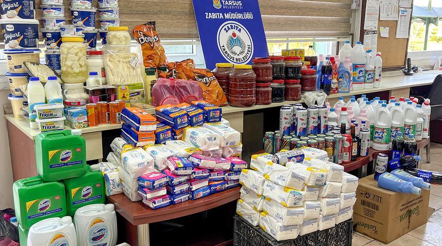Mersin'de skandal! Son kullanma tarihi geçmiş 1500 gıda ve temizlik ürünü ele geçirildi