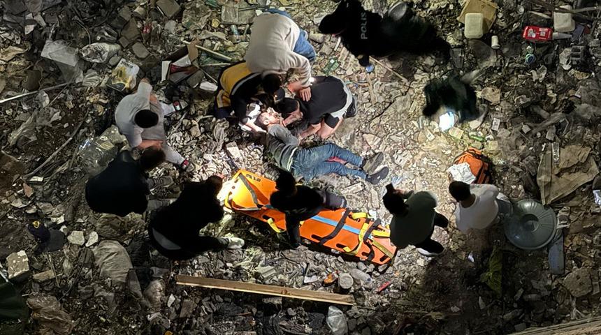 Hiçbir güvenlik önlemi yok! İftardan sonra yürüyüşe çıktı, 30 metre yüksekten inşaat temeline düştü!