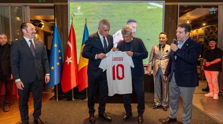TFF Başkanı İbrahim Hacıosmanoğlu Romanya'da! Lucescu ve önemli isimlerle bir araya geldi...