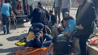 Otomobil motosiklete çarpıp kaçtı: 2 yaralı