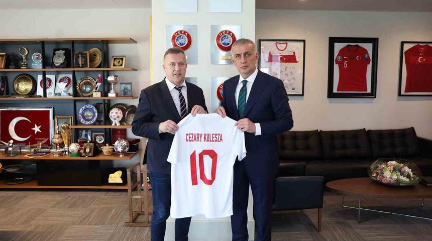 Cezary Kulesza&rsquo;dan, TFF Başkanı Hacıosmanoğlu&rsquo;na ziyaret
