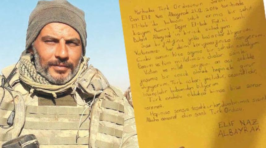Şehit Binbaşı Bülent Albayrak'ın kızından Mehmetçiğe mektup