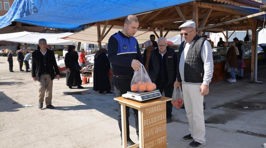 Türkeli'de pazara 'tartı kontrol noktası'