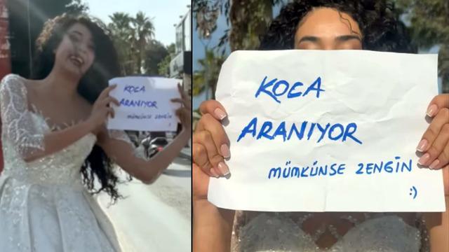 Böyle koca aradı... Gelinlik giyip sokağa çıktı