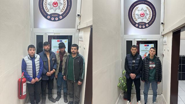 Kars’ta 6 düzensiz göçmen yakalandı! Sınır dışı edilmek üzere gönderildiler...