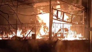 Bartın'da peş peşe patlamaların ardından alevler yükseldi