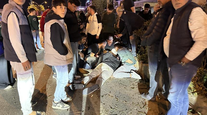 Bodrum'da yolun karşısına geçmek isteyen adama motosiklet çarptı: 2 yaralı