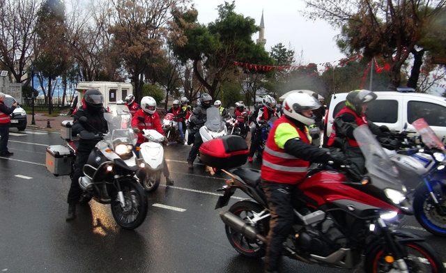 Tekirdağ'da 'Zeytin Dalı'na motosikletli destek