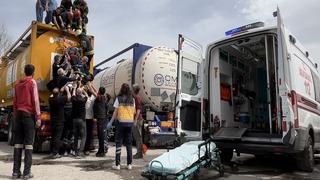 Dengesini kaybetti, boş kimyasal tankının içine düştü