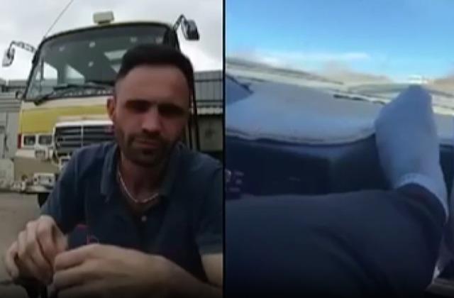 Canlı yayın açmıştı! Bir anda kamyonetin altına girdiler...