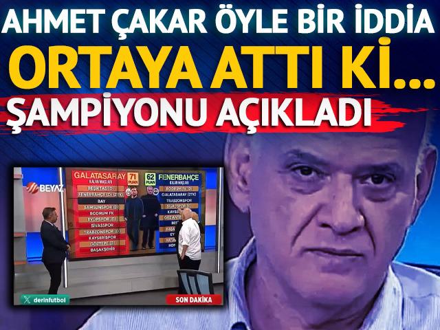 Ahmet Çakar, Fenerbahçe'nin şampiyonluğunu açıkladı! Galatasaray'ın puan kaybedeceği maçları tek tek söyledi...