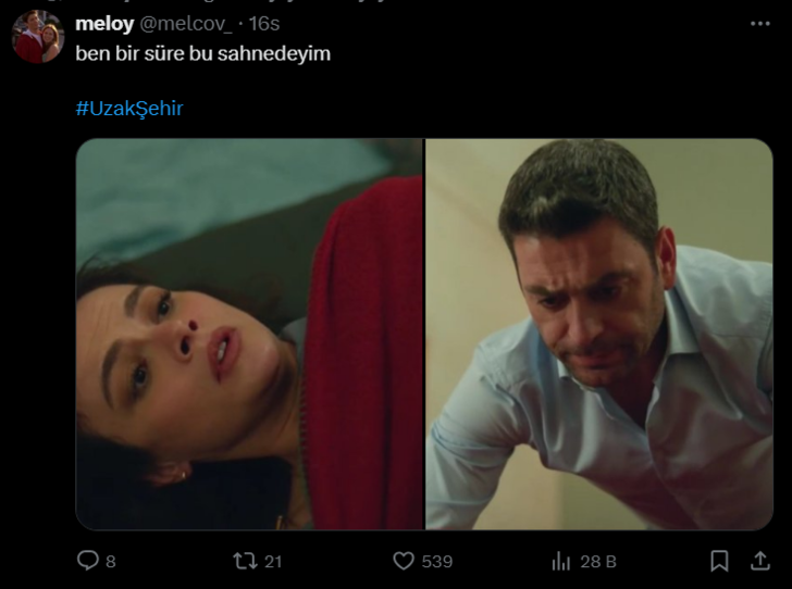 Uzak Şehir'de Alya ve Cihan'in yatak sahnesi sosyal medyayı salladı! "Çok keyifli reytingleri hak ediyor"" G2