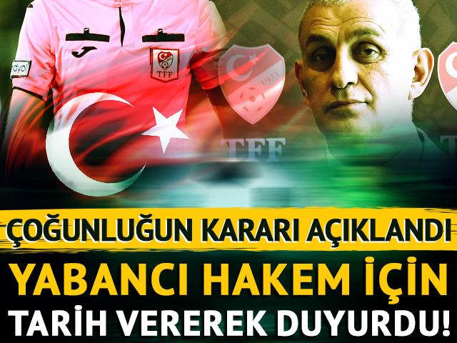 TFF'den resmi yabancı hakem açıklaması! Tarih vererek duyurdular...