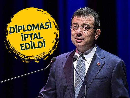 Son dakika: Ekrem İmamoğlu'nun üniversite diploması iptal edildi! Cumhurbaşkanı adayı olamayacak