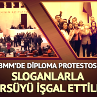 Meclis'te İmamoğlu protestosu! CHP'li vekiller kürsüyü işgal etti! 