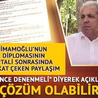 İmamoğlu'nun diploması iptal edildi! 'Bence denenmeli' diyerek duyurdu