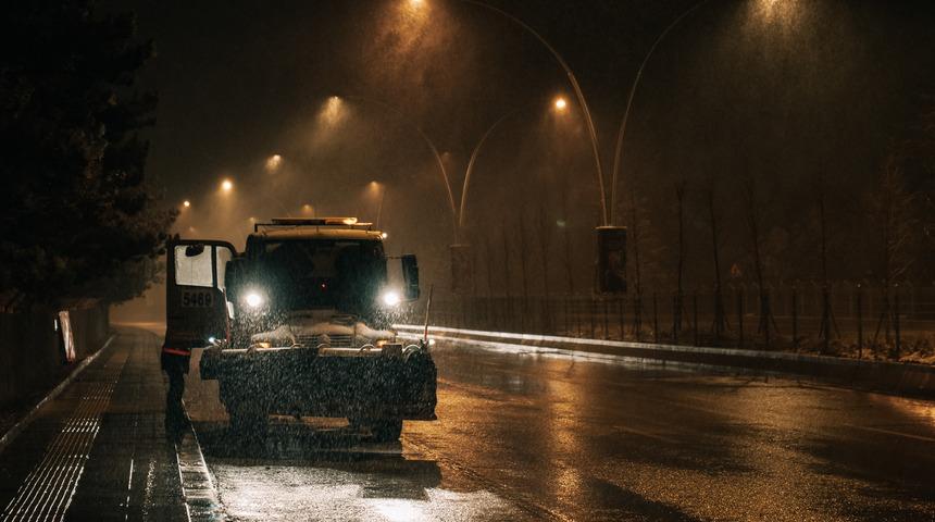 Başkentte kar yağışı kısa süreli etkili oldu