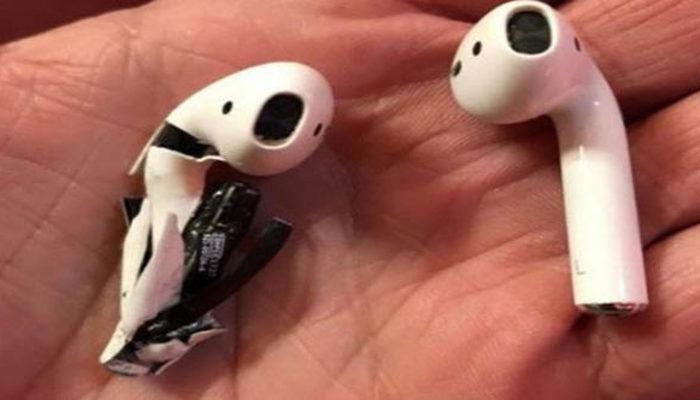 Apple'ın kablosuz kulaklıkları Airpods patladı!