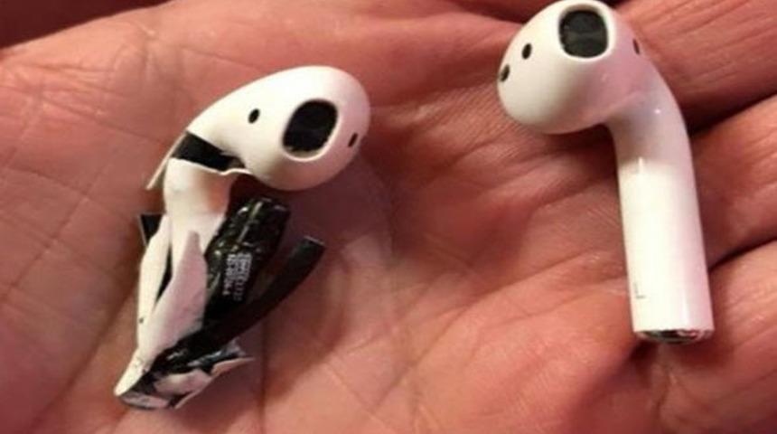 Apple'ın kablosuz kulaklıkları Airpods patladı!