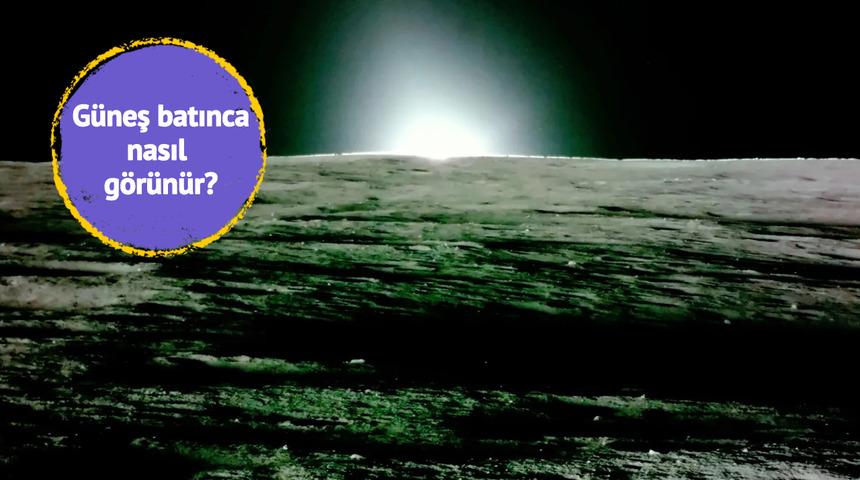 Gün batımı Ay'da nasıl görünür? Nasa ilk yüksek çözünürlüklü görüntüleri paylaştı...
