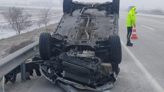 Kontrolden çıktı, takla attı! Konya'da korkunç kaza