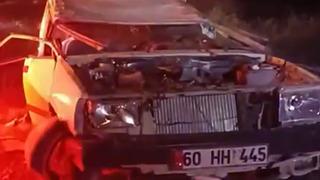 Kara yolunda korkunç kaza! Otomobilin takla attığı kaza kamerada...