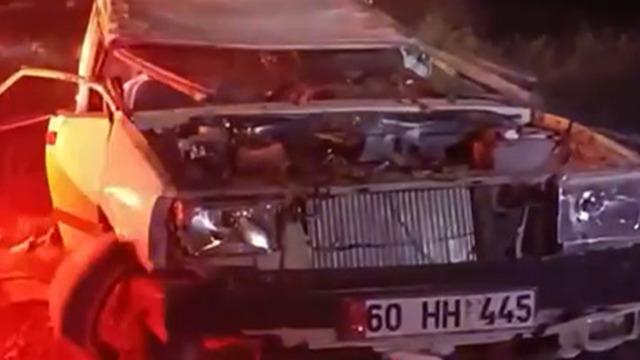 Kara yolunda korkunç kaza! Otomobilin takla attığı kaza kamerada...
